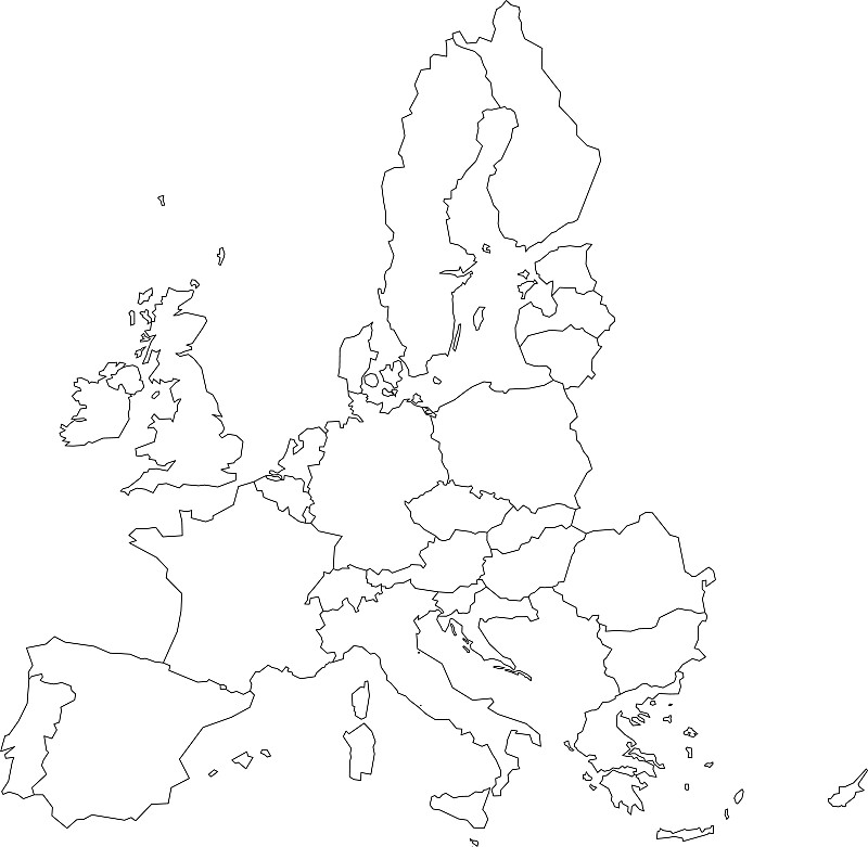 欧洲地图怎么画简笔画图片