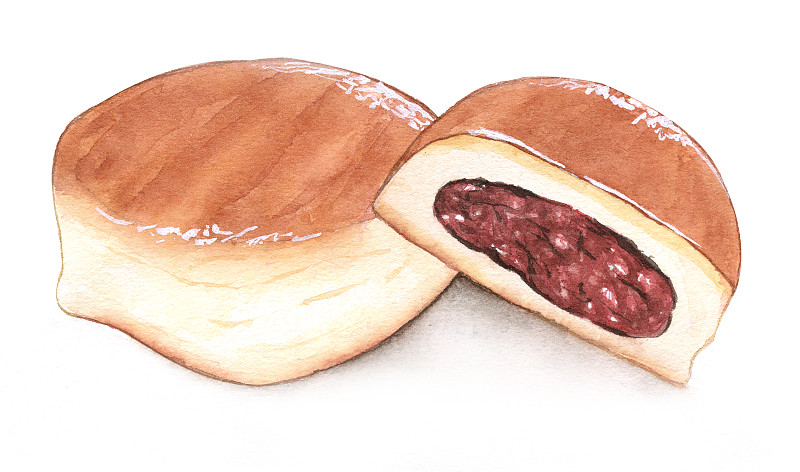 红豆饼简笔画图片