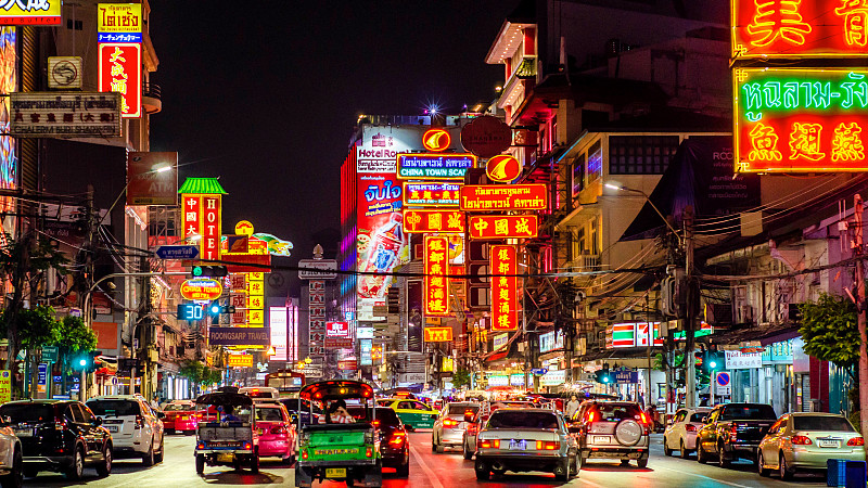 曼谷的唐人街图片素材