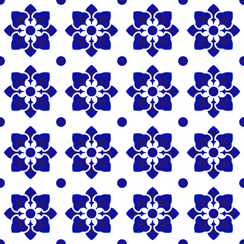 indigo pattern图片素材