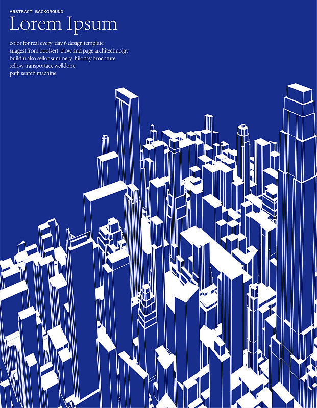 艺术线条结构风格城市建筑海报背景图片素材