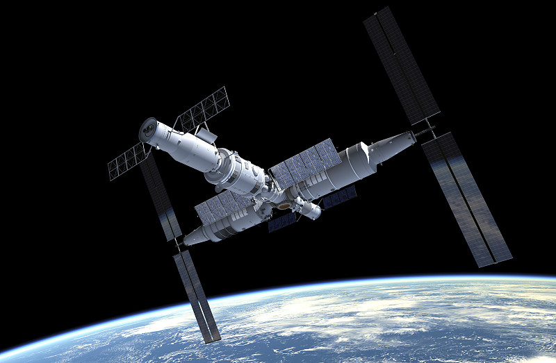 中国空间站虚拟背景图图片
