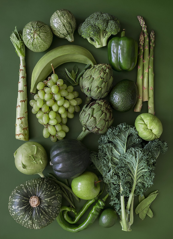 绿色水果和蔬菜图片下载