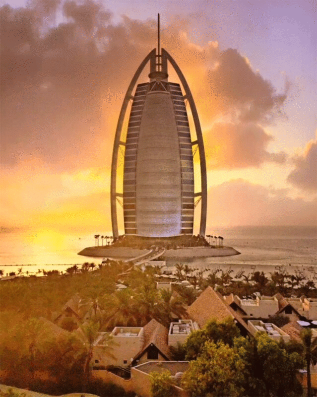 阿拉伯塔日落酒店，迪拜，阿联酋图片下载