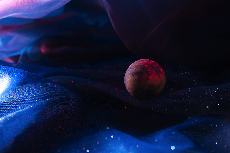 夜晚宇宙火星静物图片素材