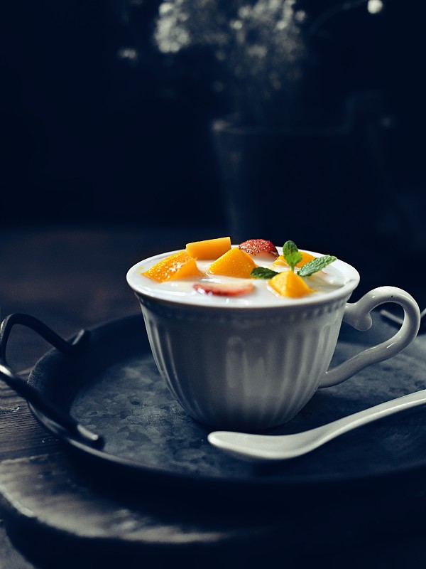 芒果酸奶图片素材