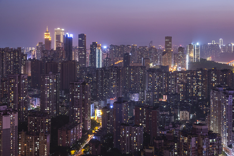 重庆南岸区城市建筑夜景图片下载