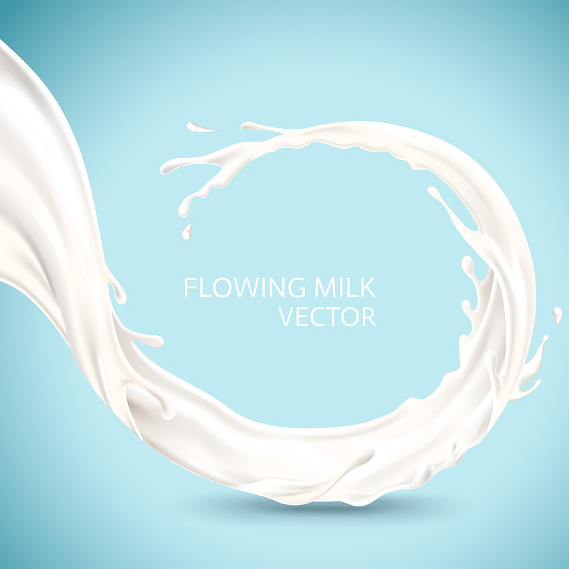 流动液态牛奶图片素材