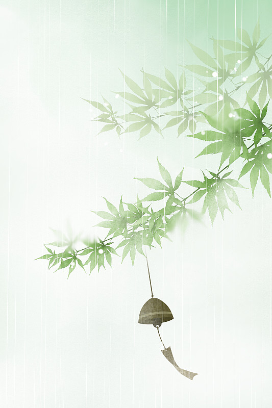 谷雨中国风二十四节气插画图片