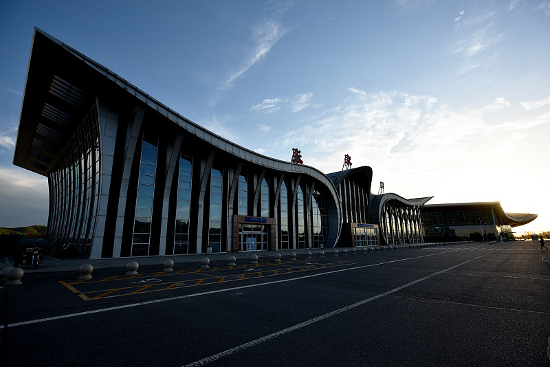 冬奥城市飞机场掠影 ———2020年8月4日拍摄的张家口机场图片素材