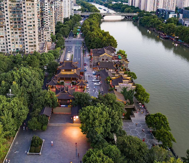 杭州拱墅区京杭大运河拱宸桥图片素材