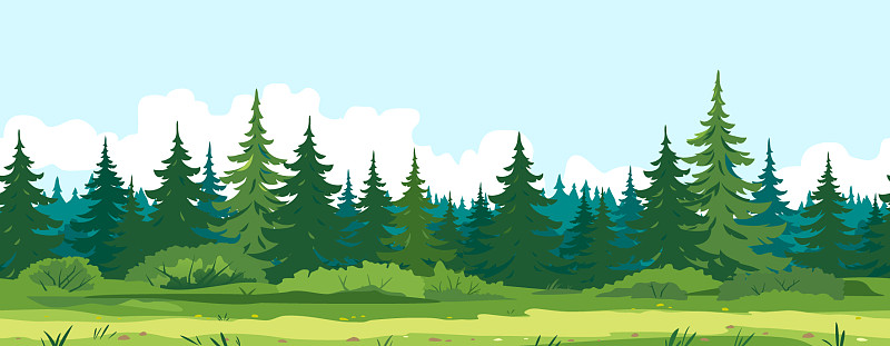 游戏背景是沿着云杉森林的小路图片素材