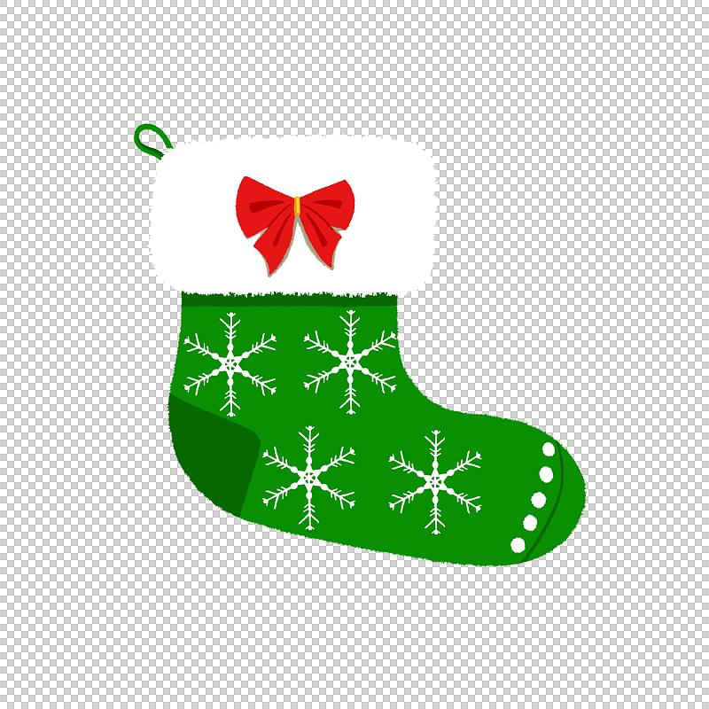 绿色圣诞袜图片下载