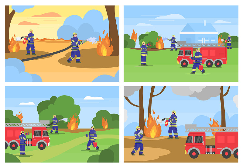 森林消防员 卡通图片图片