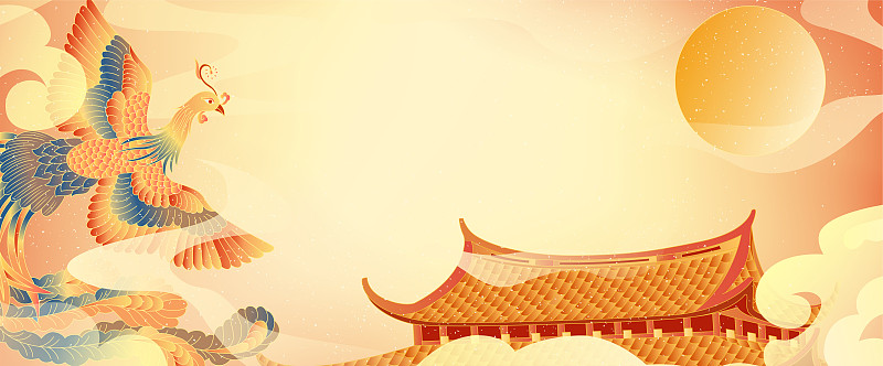 中国风风格凤凰元素背景图片素材