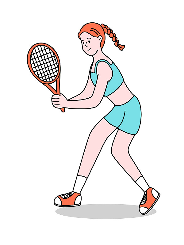打网球的女孩图片下载