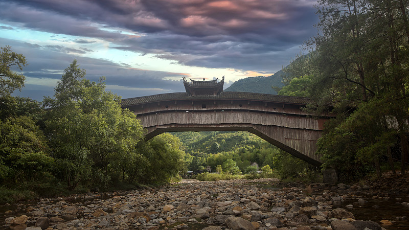 庆元古廊桥--兰溪桥图片下载