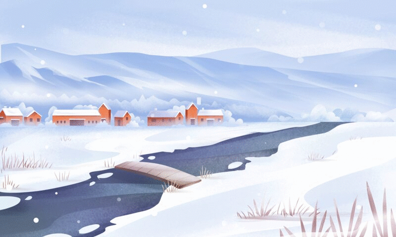 冬天的乡村风景图片下载