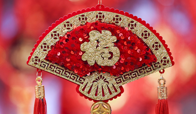 中国春节新年传统装饰物特写图片下载