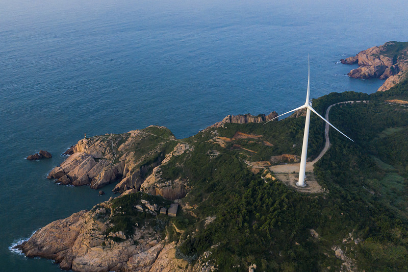 风力发电航拍全景图美丽风景风光壁纸科技发展新能源图片下载