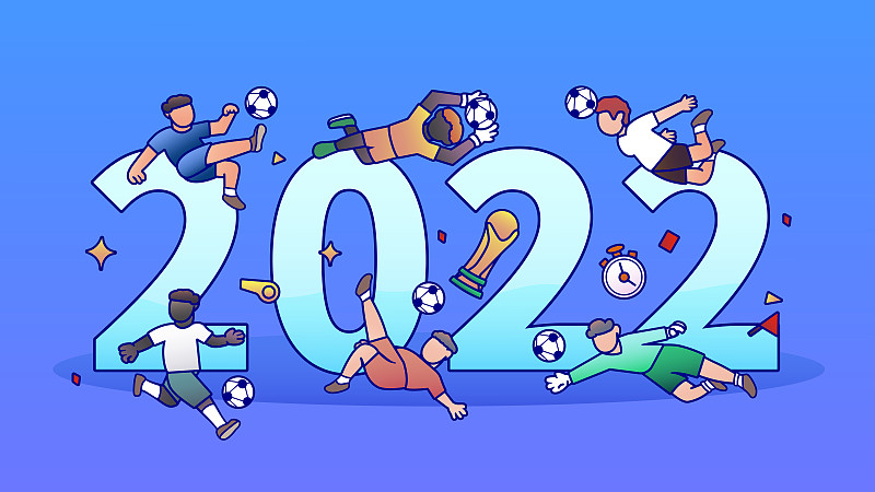2022足球世界杯插画下载