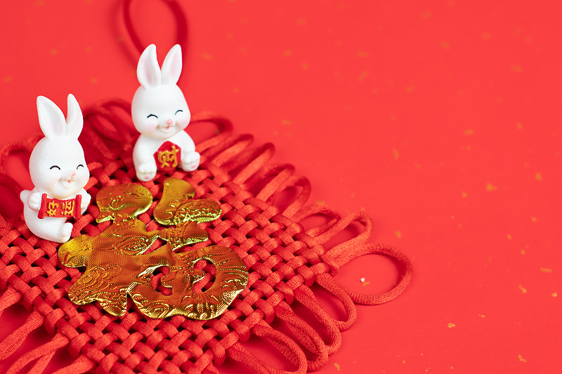新年春节红包布兔年图片下载