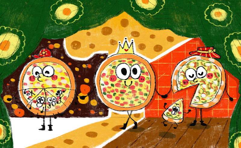 快乐披萨插图图片下载