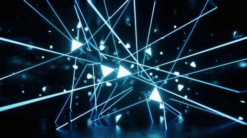 抽象发光霓虹几何体3D渲染图片下载