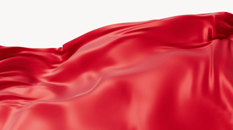 飘舞流动的红色红旗布料3D渲染图片下载