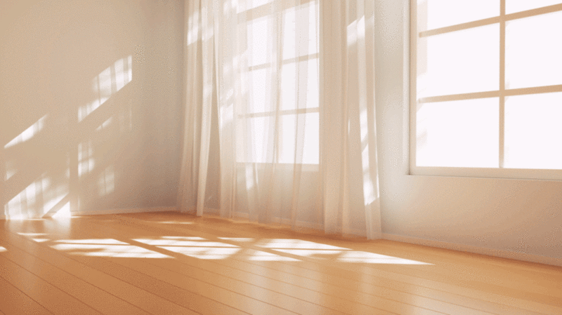 室内空房间与窗户光影3D渲染图片下载