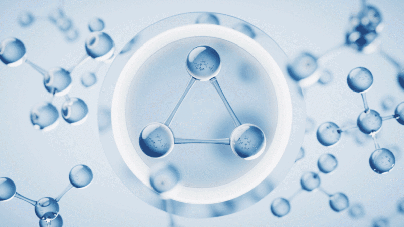 透明分子与生物科技概念3D渲染图片下载