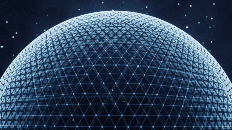 蓝色数字科技球体3D渲染图片下载