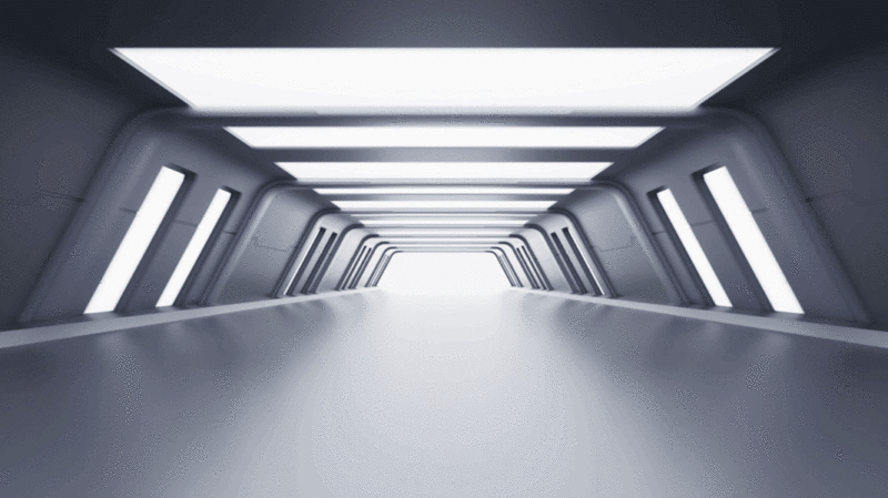 黑色科技感隧道空间3D渲染图片下载