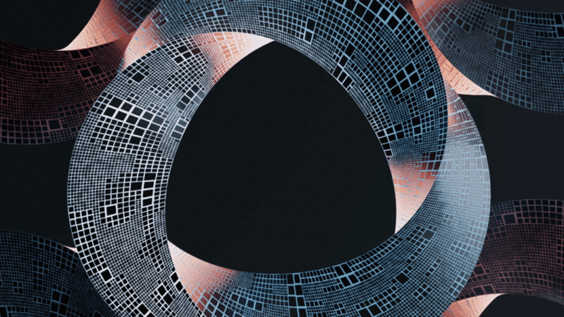 黑色抽象乌比斯环3D渲染插画下载