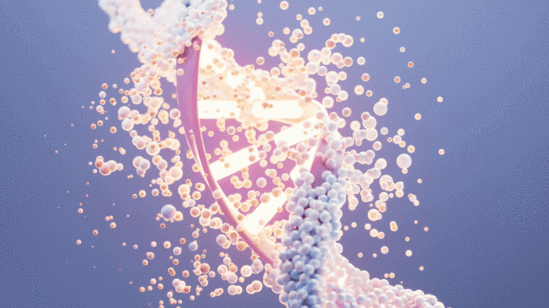 生物科技概念DNA基因循环动画3D渲染图片下载