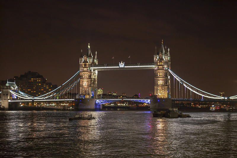 英国伦敦塔桥夜景图片下载