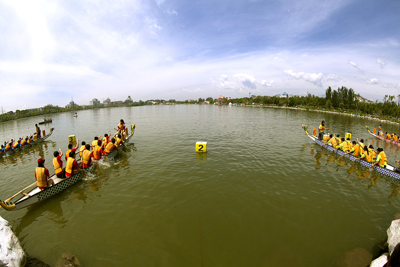 端午节龙舟划船比赛图片素材