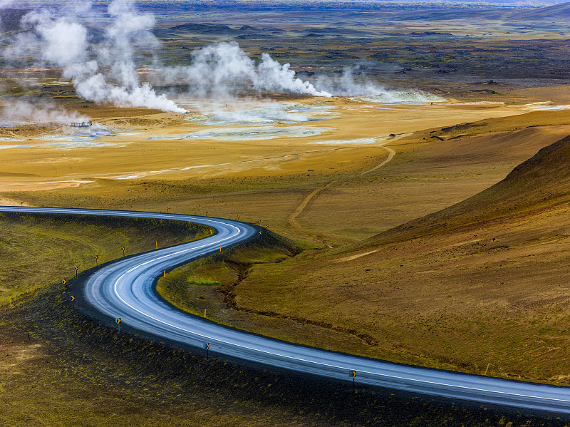 冰岛火山地貌公路图片下载