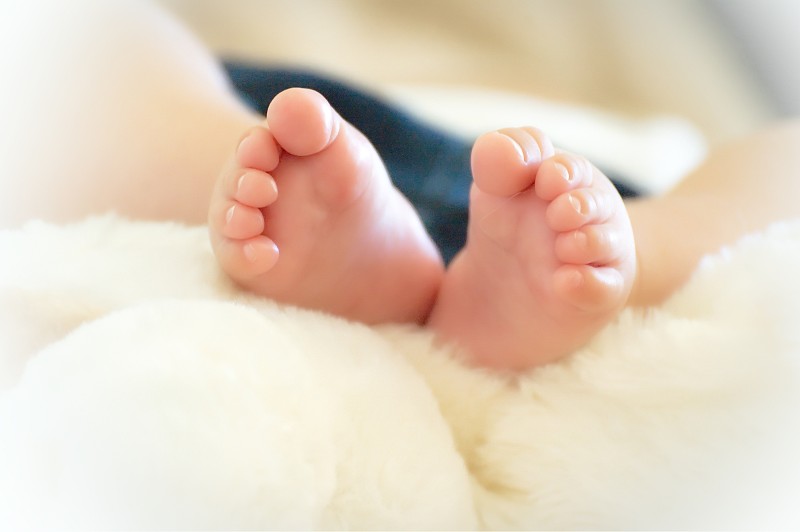 新生婴儿的脚图片下载