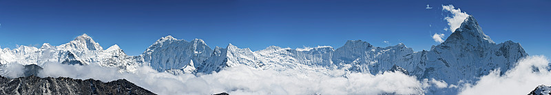 尼泊尔全景马卡鲁阿玛Dablam喜马拉雅山脉图片下载