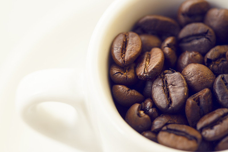 咖啡豆咖啡杯图片素材