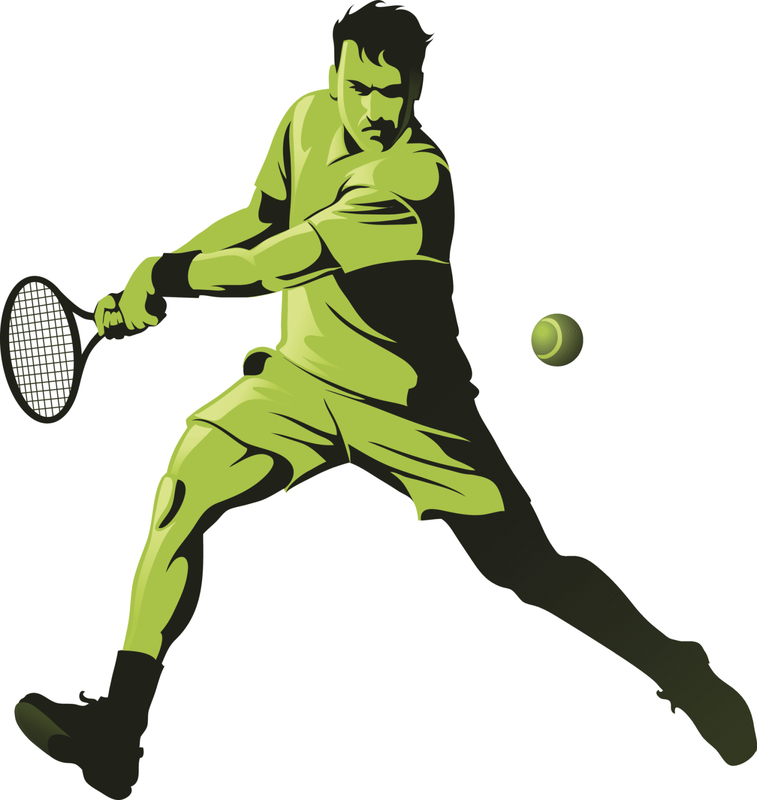 网球运动员伸懒腰去接球图片下载
