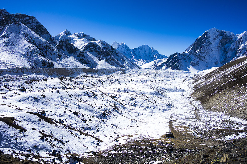 珠穆朗玛峰徒步旅行，昆布山谷，尼泊尔图片下载