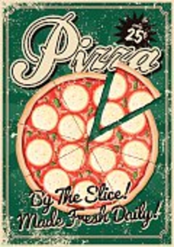 复古丝网印刷披萨海报图片下载