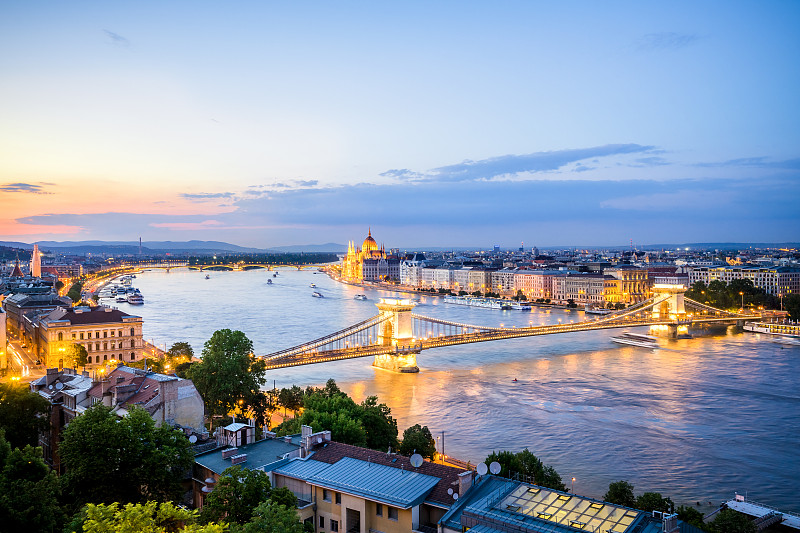 匈牙利，布达佩斯，从布达俯瞰佩斯图片下载