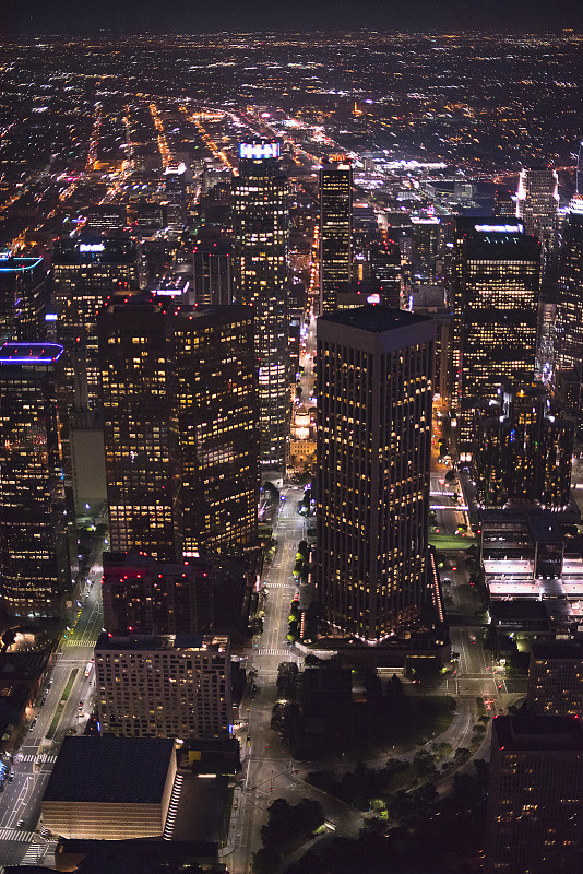 鸟瞰图洛杉矶城市景观，加利福尼亚，美国图片下载