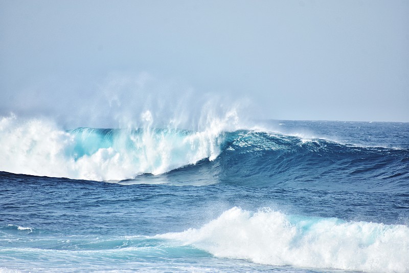 西班牙加那利岛富埃特文图拉的大西洋海浪图片下载