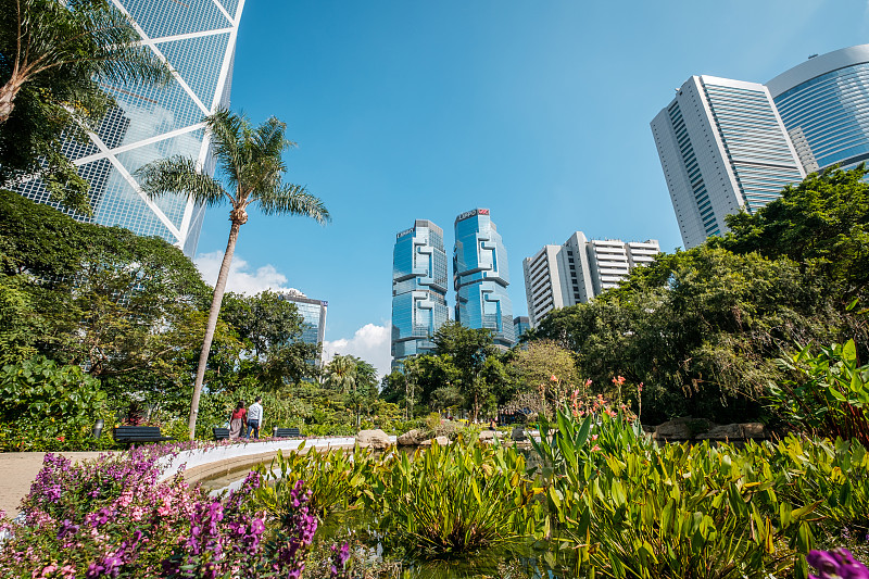 香港商务区的香港公园图片下载