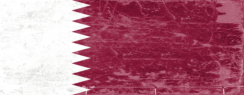2022年世界杯主办国卡塔尔的国旗，带有垃圾质感图片下载