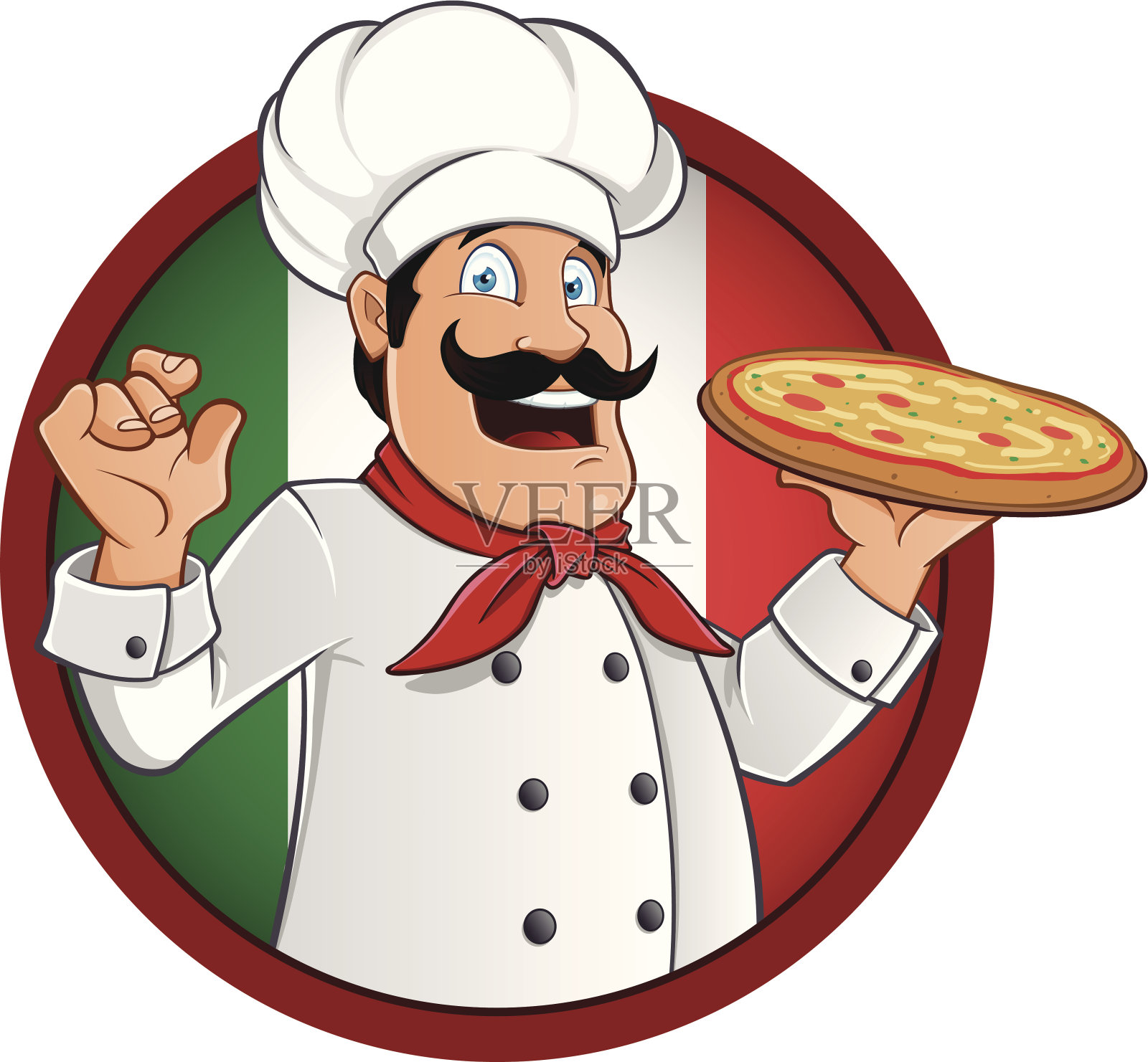 披萨厨师设计元素图片